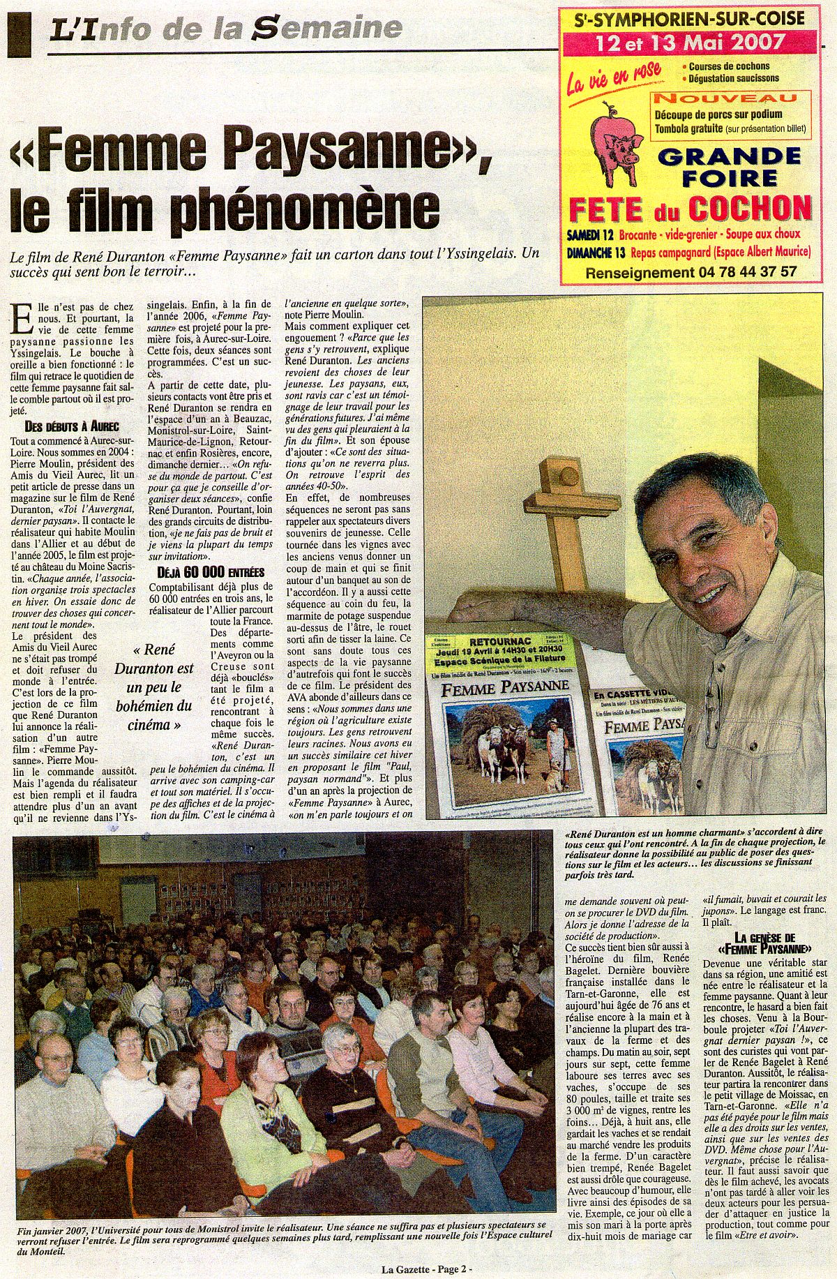 Article de presse Femme Paysanne