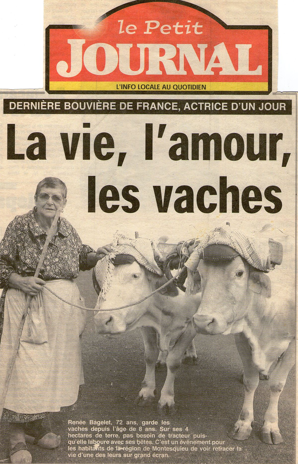 Article de presse Femme Paysanne